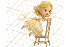 Cozy Cottage Girl Fairy Tale Storybook PNG Clipart Product Image 3