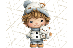 Matching Christmas Sweaters Clipart PNG, Pet Owners Clip Art Product Image 2