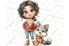 Matching Christmas Sweaters Clipart PNG, Pet Owners Clip Art Product Image 2