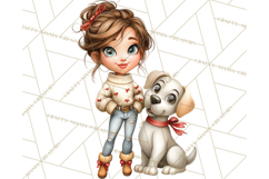 Matching Christmas Sweaters Clipart PNG, Pet Owners Clip Art Product Image 5
