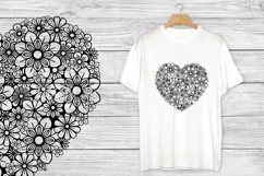 Heart SVG | Zentangle Heart SVG | Flower SVG | Love SVG Product Image 6