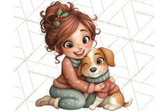 Matching Christmas Sweaters Clipart PNG, Pet Owners Clip Art Product Image 3