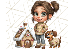 Matching Christmas Sweaters Clipart PNG, Pet Owners Clip Art Product Image 2