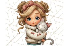 Matching Christmas Sweaters Clipart PNG, Pet Owners Clip Art Product Image 4