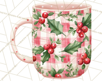Christmas Hot Cocoa Mug Clipart PNG, Holiday Cup Art Product Image 3