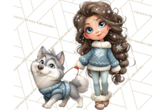 Matching Christmas Sweaters Clipart PNG, Pet Owners Clip Art Product Image 5