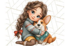 Matching Christmas Sweaters Clipart PNG, Pet Owners Clip Art Product Image 2