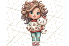 Matching Christmas Sweaters Clipart PNG, Pet Owners Clip Art Product Image 4