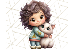 Matching Christmas Sweaters Clipart PNG, Pet Owners Clip Art Product Image 5