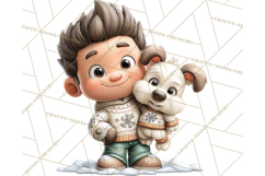 Matching Christmas Sweaters Clipart PNG, Pet Owners Clip Art Product Image 4