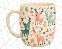 Christmas Hot Cocoa Mug Clipart PNG, Holiday Cup Art Product Image 2