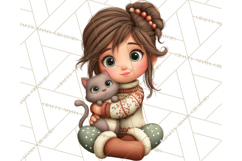 Matching Christmas Sweaters Clipart PNG, Pet Owners Clip Art Product Image 5