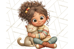 Matching Christmas Sweaters Clipart PNG, Pet Owners Clip Art Product Image 2