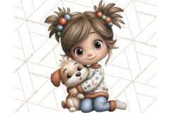 Matching Christmas Sweaters Clipart PNG, Pet Owners Clip Art Product Image 3