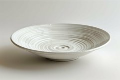 Elegant white ceramic plate on neutral background Product Image 1
