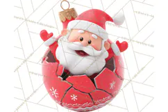 Christmas Ornament Clipart PNG Cute Holiday Illustrations Product Image 3