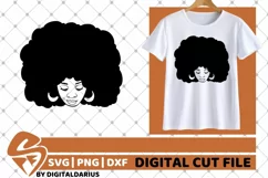 Black Woman svg, Natural Hair svg, Melanin svg, Black Queen Product Image 1
