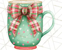Christmas Hot Cocoa Mug Clipart PNG, Holiday Cup Art Product Image 5