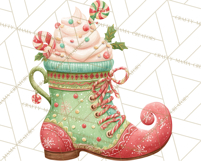 Christmas Hot Cocoa Mug Clipart PNG, Holiday Cup Art Product Image 3