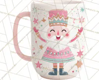 Christmas Hot Cocoa Mug Clipart PNG, Holiday Cup Art Product Image 4