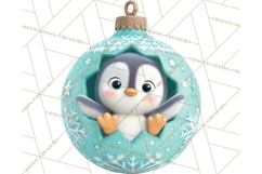Christmas Ornament Clipart PNG Cute Holiday Illustrations Product Image 3