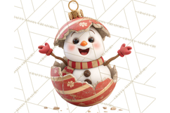 Christmas Ornament Clipart PNG Cute Holiday Illustrations Product Image 3
