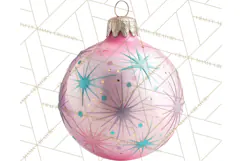 Retro Ornament Clipart PNG, Vintage Christmas Clip Art Product Image 3