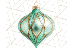 Retro Ornament Clipart PNG, Vintage Christmas Clip Art Product Image 4
