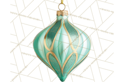 Retro Ornament Clipart PNG, Vintage Christmas Clip Art Product Image 5