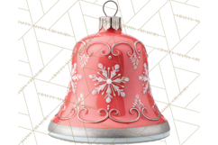 Retro Ornament Clipart PNG, Vintage Christmas Clip Art Product Image 2