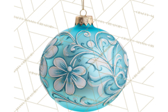 Retro Ornament Clipart PNG, Vintage Christmas Clip Art Product Image 3