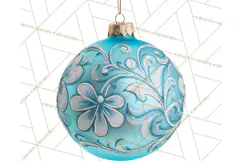 Retro Ornament Clipart PNG, Vintage Christmas Clip Art Product Image 3