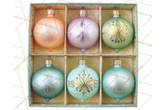 Retro Ornament Clipart PNG, Vintage Christmas Clip Art Product Image 4