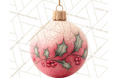 Retro Ornament Clipart PNG, Vintage Christmas Clip Art Product Image 3