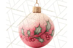 Retro Ornament Clipart PNG, Vintage Christmas Clip Art Product Image 3