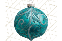 Retro Ornament Clipart PNG, Vintage Christmas Clip Art Product Image 4