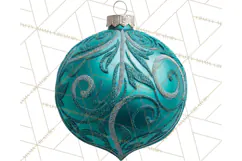 Retro Ornament Clipart PNG, Vintage Christmas Clip Art Product Image 4