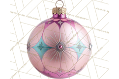 Retro Ornament Clipart PNG, Vintage Christmas Clip Art Product Image 5