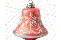 Retro Ornament Clipart PNG, Vintage Christmas Clip Art Product Image 3
