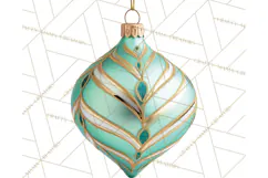 Retro Ornament Clipart PNG, Vintage Christmas Clip Art Product Image 4