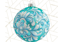 Retro Ornament Clipart PNG, Vintage Christmas Clip Art Product Image 5
