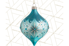 Retro Ornament Clipart PNG, Vintage Christmas Clip Art Product Image 2