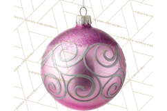 Retro Ornament Clipart PNG, Vintage Christmas Clip Art Product Image 4