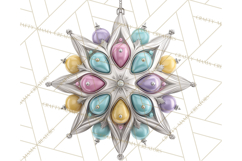 Retro Ornament Clipart PNG, Vintage Christmas Clip Art Product Image 2