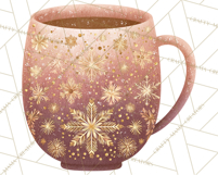 Christmas Hot Cocoa Mug Clipart PNG, Holiday Cup Art Product Image 4
