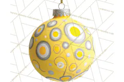 Retro Ornament Clipart PNG, Vintage Christmas Clip Art Product Image 3