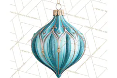 Retro Ornament Clipart PNG, Vintage Christmas Clip Art Product Image 5
