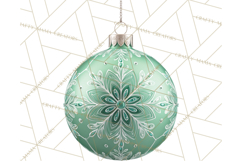 Retro Ornament Clipart PNG, Vintage Christmas Clip Art Product Image 2