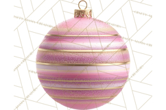 Retro Ornament Clipart PNG, Vintage Christmas Clip Art Product Image 3