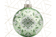 Retro Ornament Clipart PNG, Vintage Christmas Clip Art Product Image 4